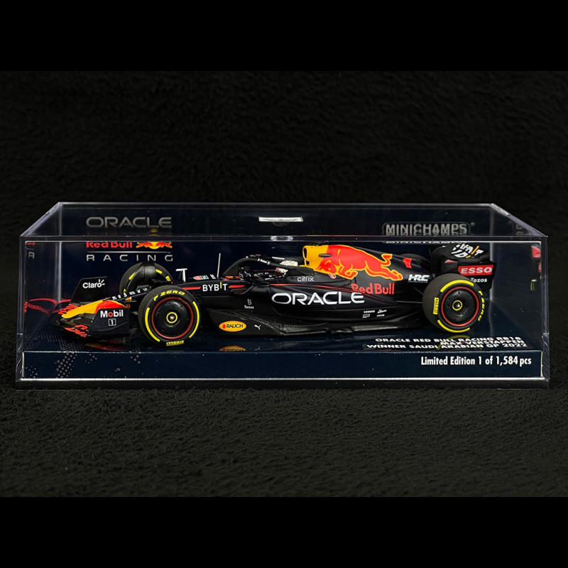 Max Verstappen Red Bull Racing RB18 n° 1 Vainqueur GP Arabie Saoudite 2022  Champion du Monde 2022 F1 1/18 Minichamps 110220001