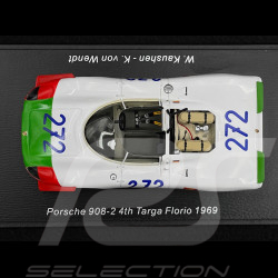 Porsche 908 /02 n° 272 4ème Targa Florio 1969 Willi Kaushen 1/43 Spark S9247