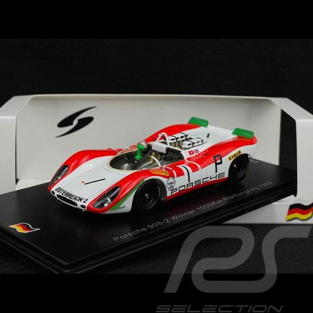 Porsche 908 /02 n° 1 Vainqueur 1000km Nürburgring 1969 Jo Siffert 1/43 Spark SG823