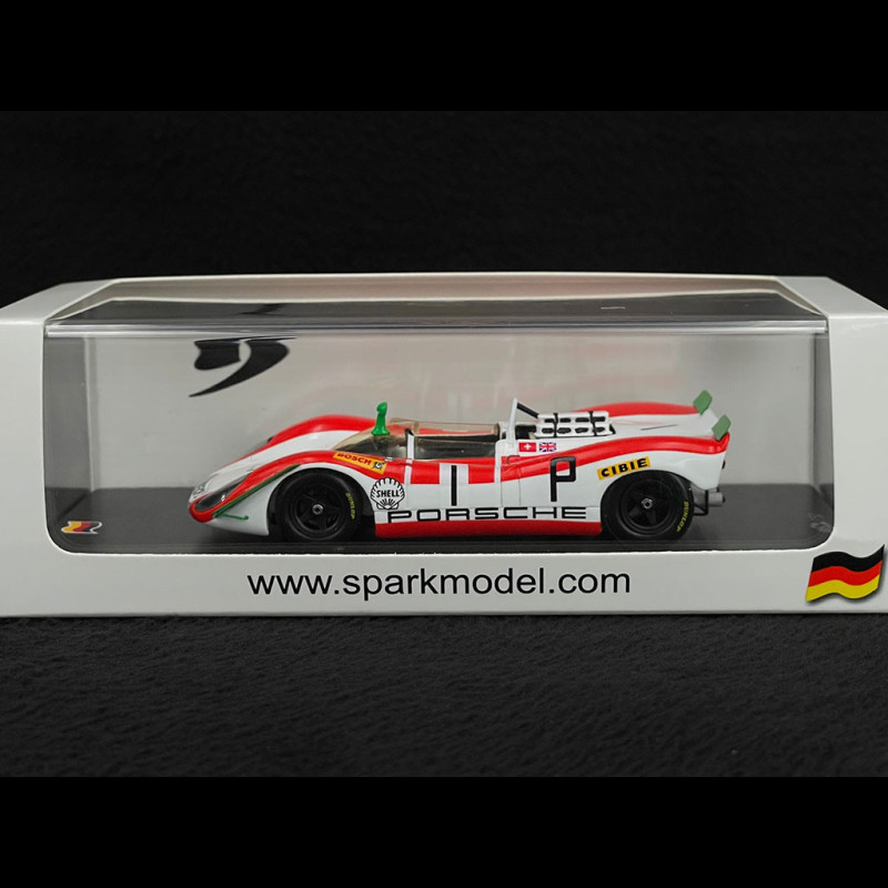 1/43 Spark 1969 Porsche 908/02 #4 2nd 1000km Nürburgring Porsche System Engineering Hans Herrmann Rolf Stommelen Car Model