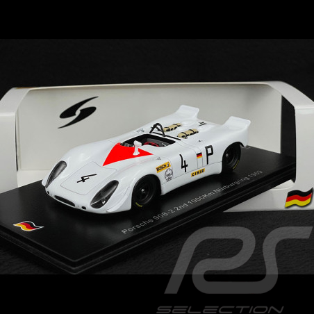 Porsche 908 /02 n° 4 2ème 1000km Nürburgring 1969 Hans Herrmann 1/43 Spark SG824
