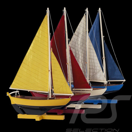 Boat - 4 Models Set - Sailing dinghies 26 cm Wood