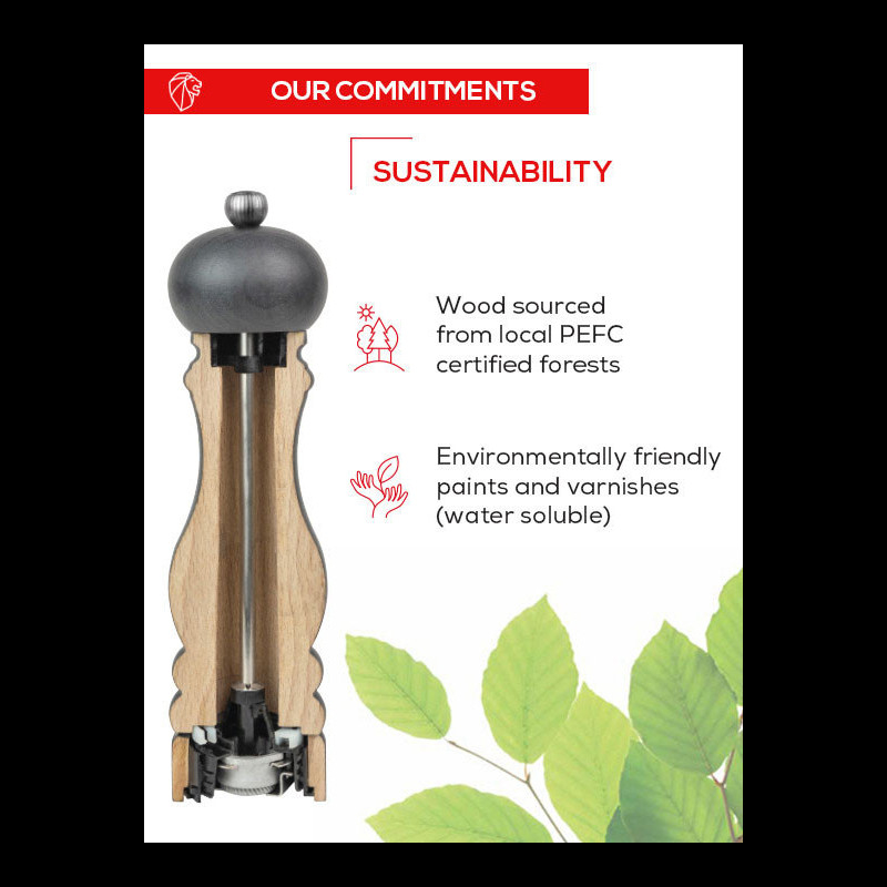 Peugeot Pepper Mill Paris Wood Graphite 12cm
