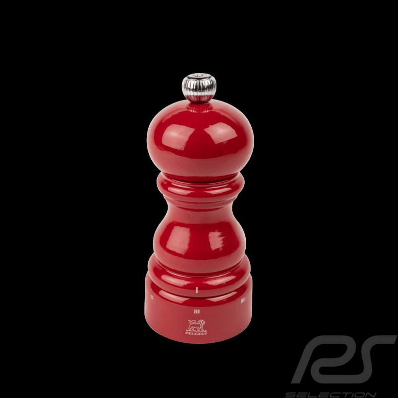 Pepper Mill Paris Red Lacquered Wood 12cm Peugeot
