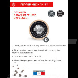 Pfeffermühle Paris Rot Lackiertes Holz 12cm Peugeot