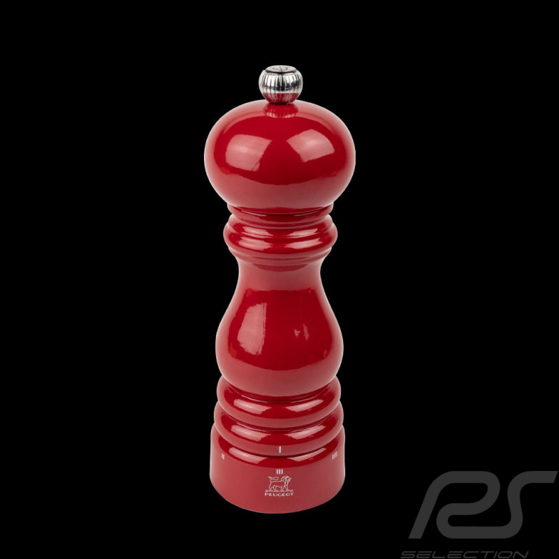 Pepper Mill Paris Red Lacquered Wood 18cm Peugeot