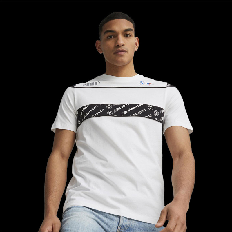 T-shirt droit coton signature BMW Puma en blanc pour vêtements homme, Galeries Lafayette : un large choix de $libelle