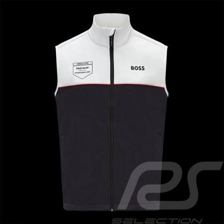 Porsche Motorsport Jacket BOSS Tag Heuer Sleeveless Softshell black / white - men