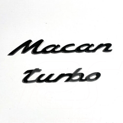 Magnet Porsche Macan Turbo Logo 2er Set Metall Schwarz WAP0502080PMAC