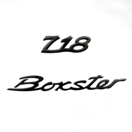 Magnet Porsche 718 Boxster Logo 2er Set Metall Schwarz WAP0502070PBXT