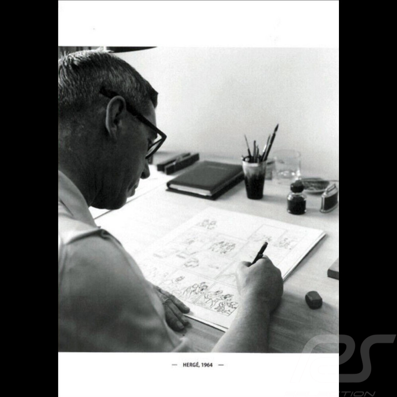 Hergé Postkarte ​Porträt in Studio - 1964 10 x 15 cm 80703