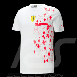 Ferrari T-shirt Charles Leclerc GP Monaco F1 Puma White 701225153-001 - men