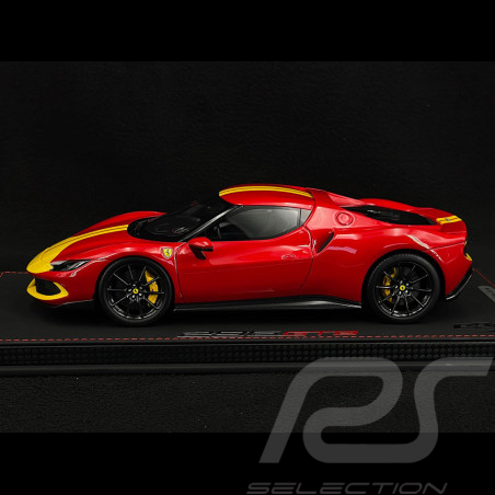 Ferrari 296 GTB Assetto Fiorano 2022 Rosso Corsa Red / Modena Yellow 1/18 BBR P18211D1