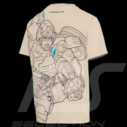 Transformers x Porsche T-shirt Oversize Beige WAP675PESS - Unisex