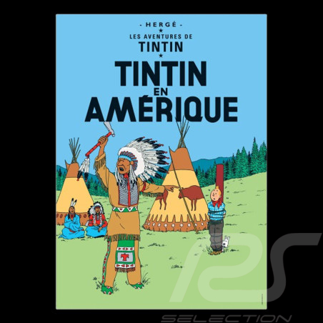 Poster Tintin - Tintin en Amérique 50 x 70 cm 22020