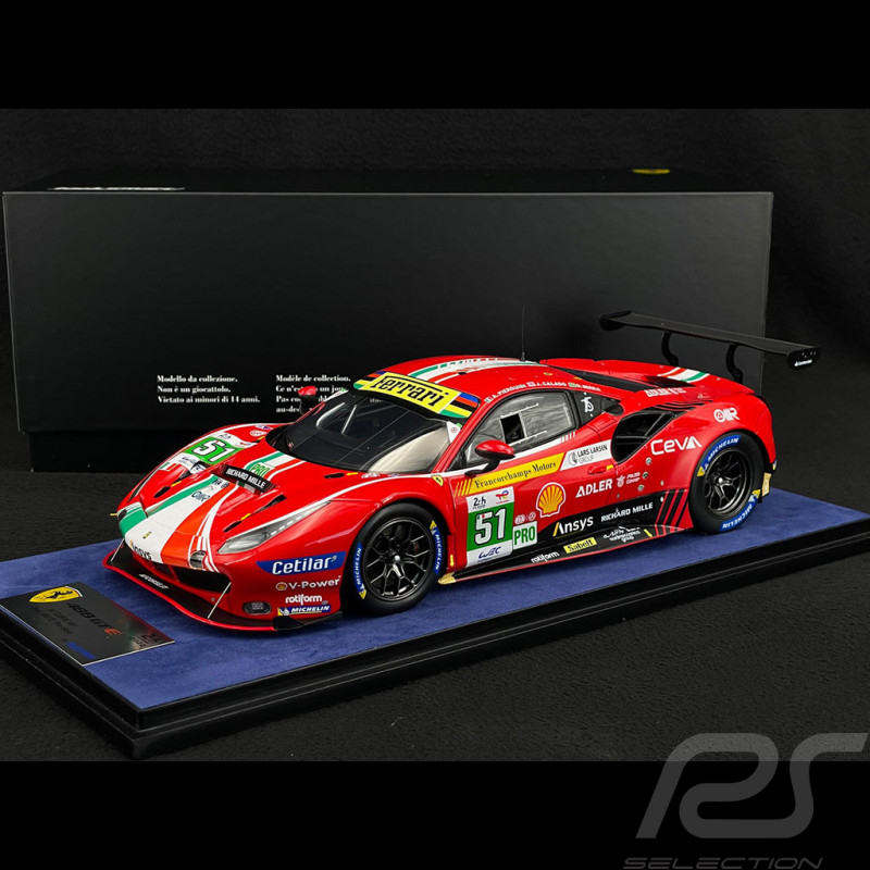 Ferrari 488 GTE Evo n° 51 2ème Classe 24h Le Mans 2022 AF Corse 1/18 LookSmart LS18LM032
