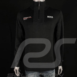 Pull Porsche Motorsport BOSS en Maille demi-zip Noir WAP121PMSR - homme