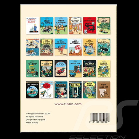 Set de 24 Cartes Postales Tintin Couverture des BD 10 x 15 cm 31311