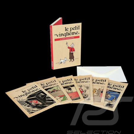 Set of 6 Postcards Tintin Le Petit Vingtième Double Flap 10 x 15 cm 31313