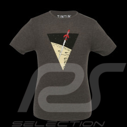 T-Shirt Tintin Rocket Destination Moon - Explorers on the Moon Dark Grey 00874094 - man