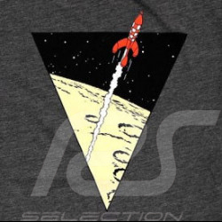 T-Shirt Tintin Rocket Destination Moon - Explorers on the Moon Dark Grey 00874094 - man