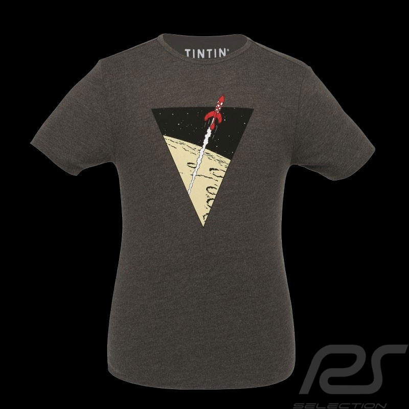 T-Shirt Tintin Rocket Destination Moon - Explorers on the Moon Dark Grey 00874094 - children