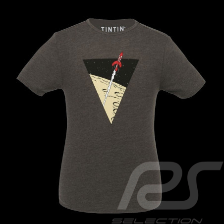 T-Shirt Tintin Rocket Destination Moon - Explorers on the Moon Dark Grey 00874094 - children