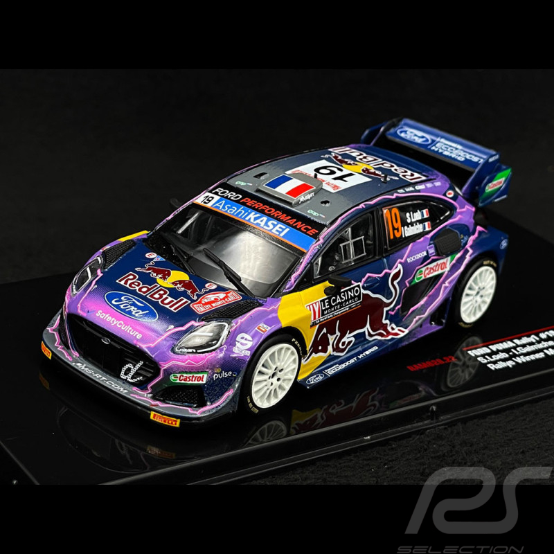 Ford Puma Rally1 M-Sport n°19 Sébastien Loeb Winner Rallye Monte Carlo 2022 1/43 Ixo RAM828
