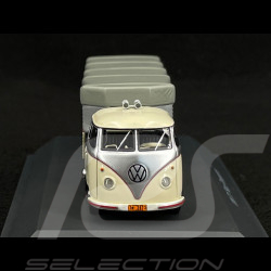 Porsche Camion Volkswagen VW T1 Transporteur Voitures de Course Beige / Argent 1/64 Schuco 452001400