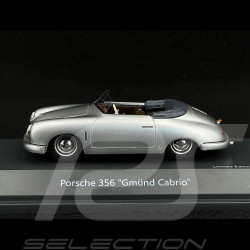 Porsche 356 Gmünd Cabrio 1949 Silver Metallic 1/43 Schuco 450913100