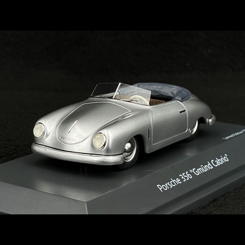 Modellino Auto 1:43 Porsche 356 Gmünd Cabrio 1948 - Argento Metallizzato - Schuco PRO.R43 Resina
