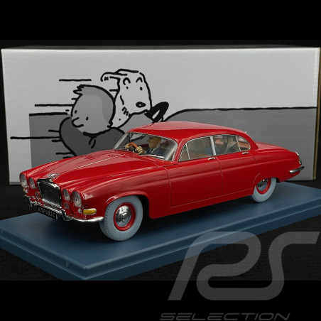 Tintin Jaguar Mk10 des Ravisseurs - L'Île Noire Rouge 1/24 29920