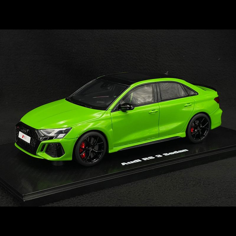 Rev up your collection with the Audi RS3 Sedan Green 1/18 by GT Spirit