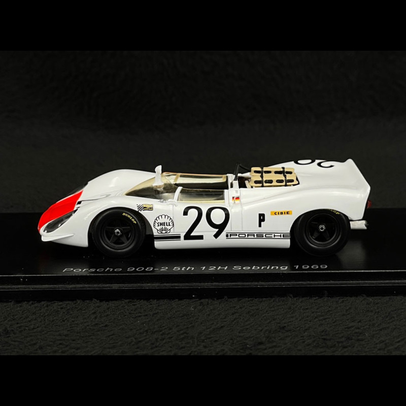 Porsche 908 /02 n° 29 5ème 12h Sebring 1969 Gerhard Mitter 1/43