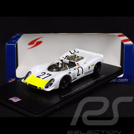 Porsche 908 /02 n° 27 3ème 12h Sebring 1969 Rolf Stommelen 1/43 Spark US274