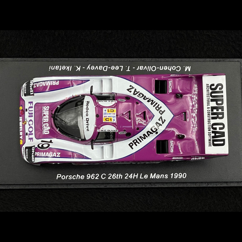 Porsche 962 C Nr 19 24h Le Mans 1990 Team Davey 1/43 Spark S9882