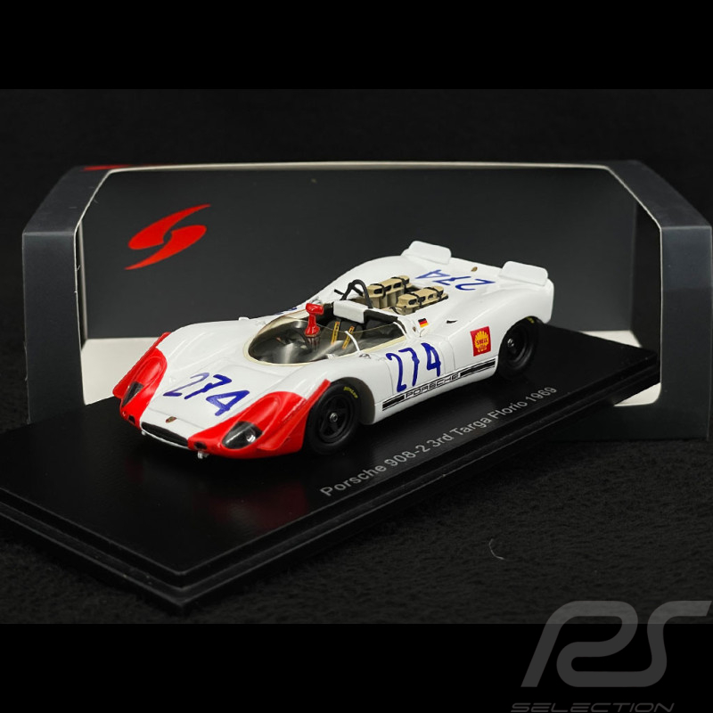 Porsche 908 /02 n° 274 3ème Targa Florio 1969 Hans Herrmann 1/43 Spark S9246
