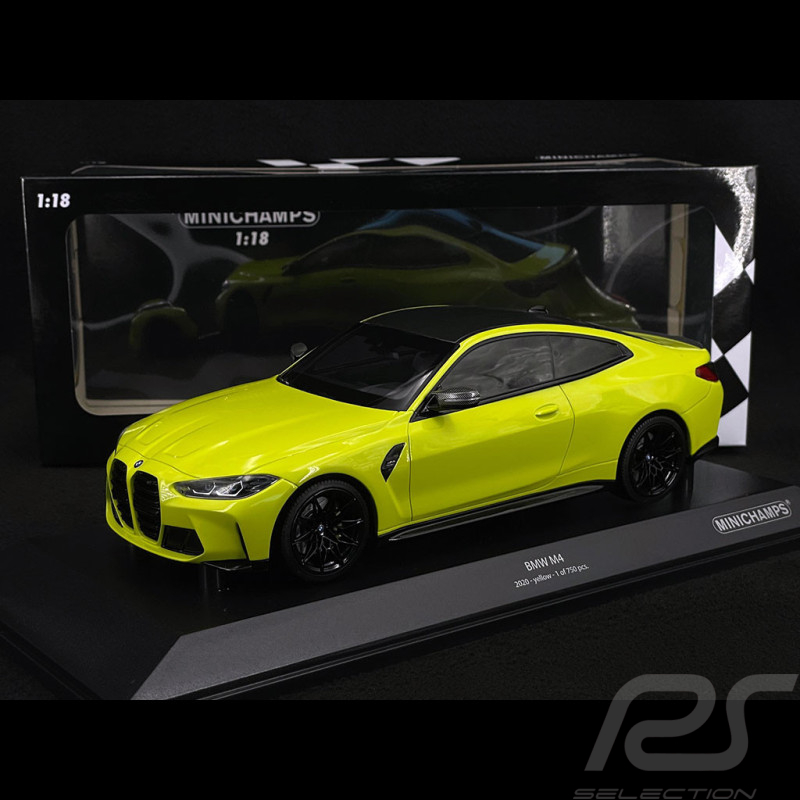 BMW M4 Competition Coupé 2020 Sao Paulo Gelb 1/18 Minichamps 155020120
