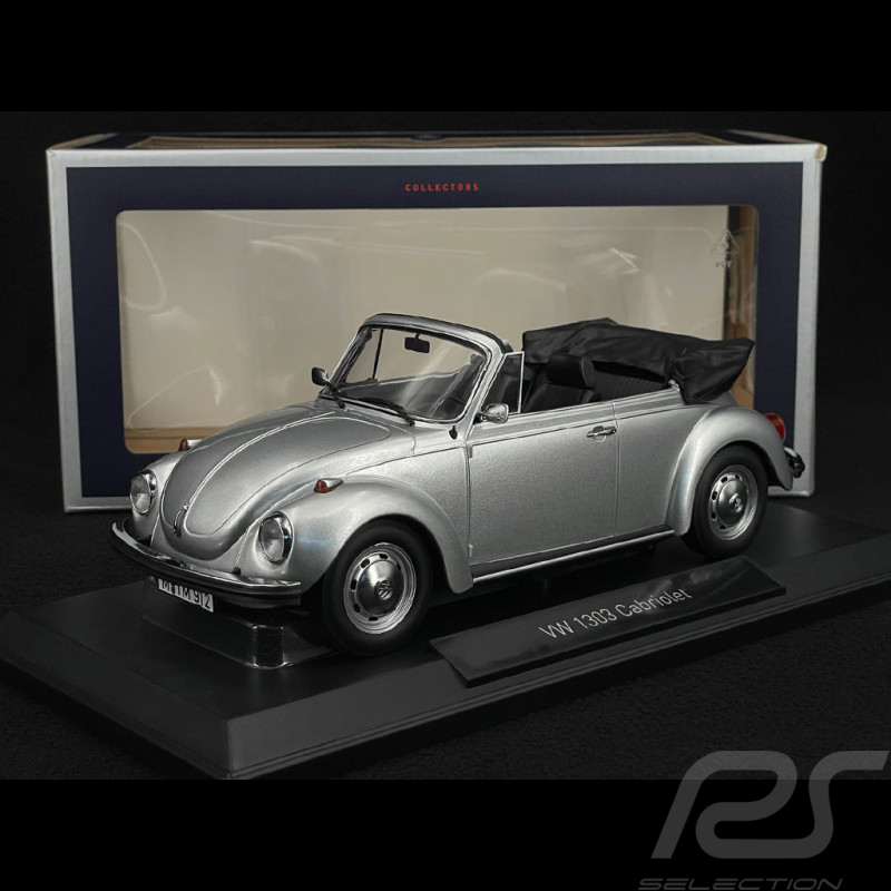 Volkswagen Beetle Coccinelle 1303 Cabriolet 1973 Argent Métallique 1/18 Norev 188530