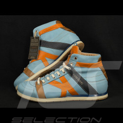 Kamo-Gutsu Shoes The Original Tifo 142 Leather Gulf blue / Orange - Cielo Arancio - Men