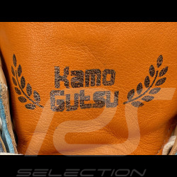 Kamo-Gutsu Schuhe The Original Tifo 142 Leder Gulfblau / Orange - Cielo Arancio - Herren