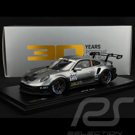 Porsche 911 GT3 Cup Type 992 2022 n° 911 30 years of Porsche Supercup 1993-2022 Silver / Black 1/18 Spark WAP0212500P30Y