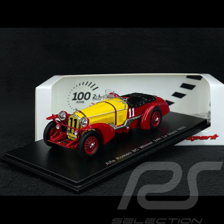 Alfa-Romeo 8C 2300 MM n° 11 Vainqueur 24h Le Mans 1933 Alfa-Romeo S.A. 1/43 Spark 43LM33