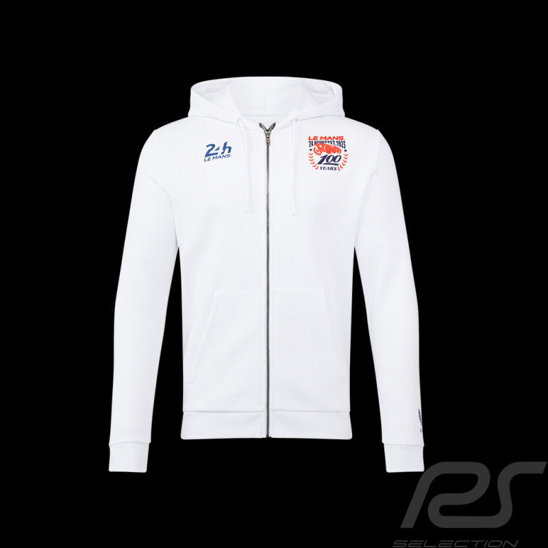 24h Le Mans Hoodie jacket Centenary SpeedCar pattern White - men