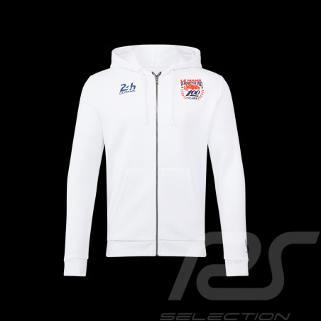 Veste 24h Le Mans Centenaire à capuche Motif SpeedCar Blanc - homme