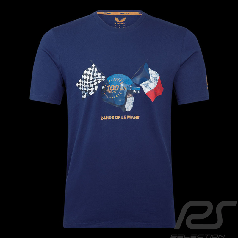 T-Shirt 24h Le Mans Hundertjärigen Jubiläum Fahrermuster Dunkelblau - Herren