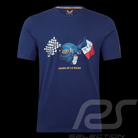 T-Shirt 24h Le Mans Hundertjärigen Jubiläum Fahrermuster Dunkelblau - Herren