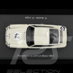 Porsche 911 S n° 42 Vainqueur de classe 24h Le Mans 1967 Auguste Veuillet 1/43 Spark S9736