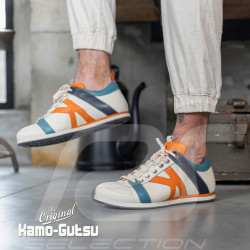 Chaussures Kamo-Gutsu The Original Tifo 042 Cuir Blanc Glacier / Orange - Bianco Arancio - Homme