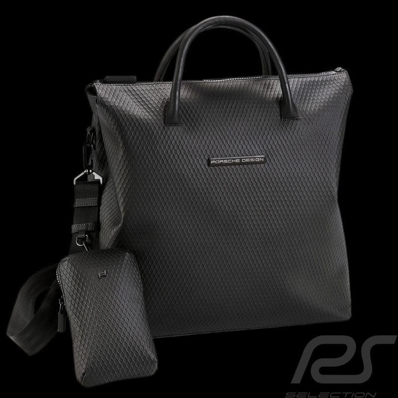 Porsche Design Umhängetasche Kunstleder Schwarz Studio Tote Bag 4056487045474